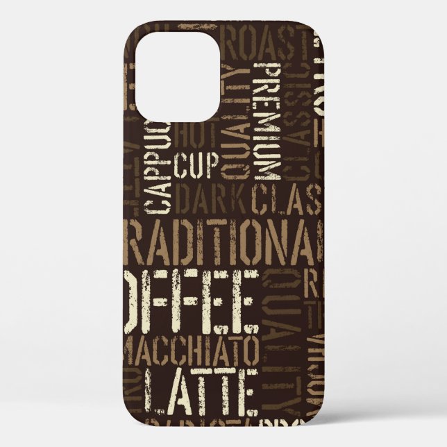 Coques Case-Mate iPhone Motif de l'expérience café sans couture (Verso)