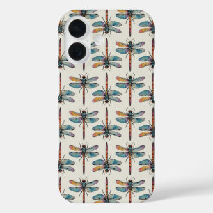 Coque Pour iPhone 16 Motif de libellule coloré