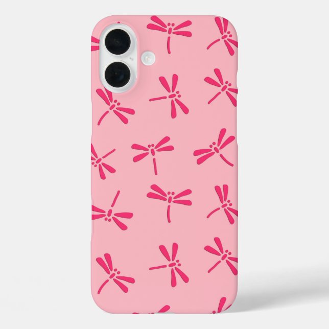 Coques Case-Mate iPhone Motif de libellule japonaise, rose corail clair (Verso)