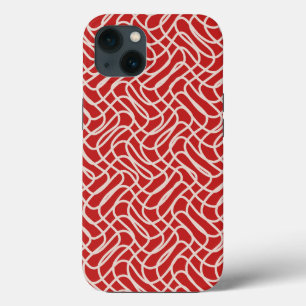 Case-Mate iPhone Case Motif De Ligne Abstraite Rouge Et Crème