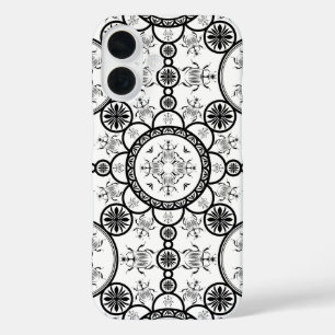 Coque Pour iPhone 16 Motif de ligne de mosaïque Scarab
