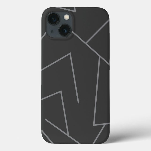Coques Case-Mate iPhone Motif de ligne graphique moderne, urbain simple, d (Verso)