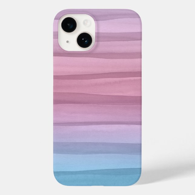 Coques Case-Mate iPhone Motif de lignes d'aquarelle Pastel (Verso)