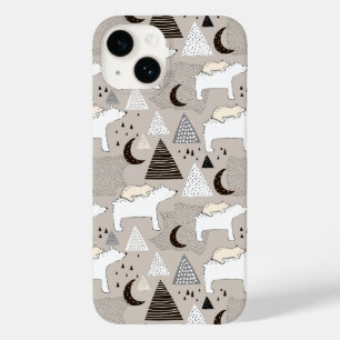 Coque Case-Mate iPhone Motif de l'ours de bois du mignon Doodland