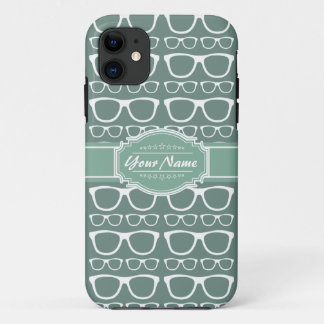 Coques Pour iPhone Motif de lunettes de menthe et de blanc Personnali