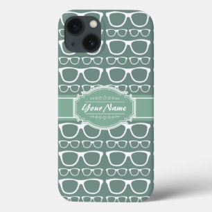 Coque Case-Mate iPhone Motif de lunettes de menthe et de blanc Personnali
