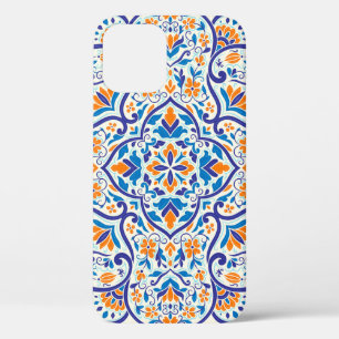 Case-Mate iPhone Case Motif de luxe Orange Blue Ornament