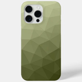 Coque Case-Mate iPhone Motif de maillage géométrique du dégradé vert de l