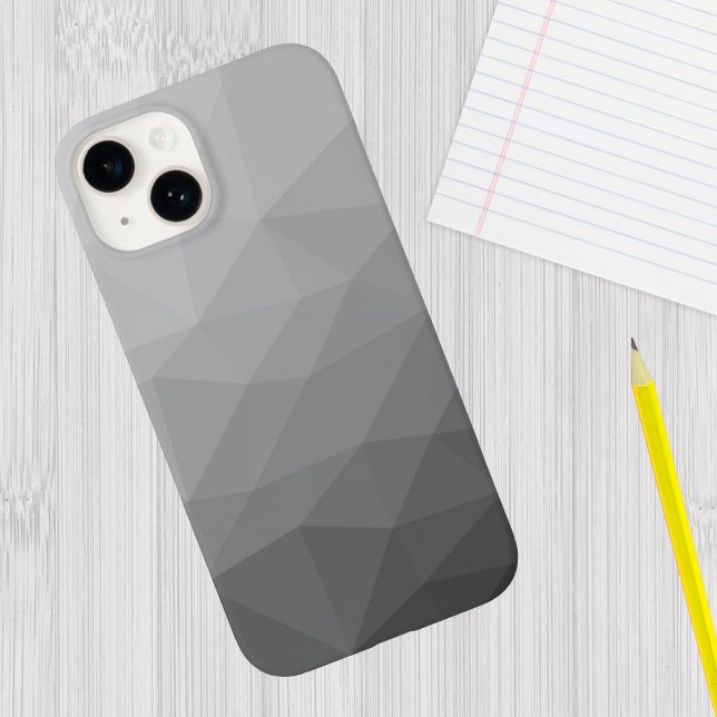 Coques Case-Mate iPhone Motif de maillage géométrique gris (Créateur téléchargé)