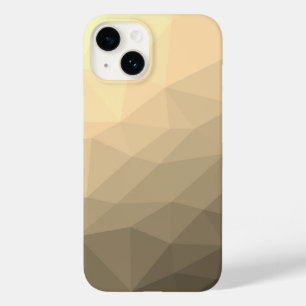Coque Case-Mate iPhone Motif de maille géométrique à dégradé sépia marron