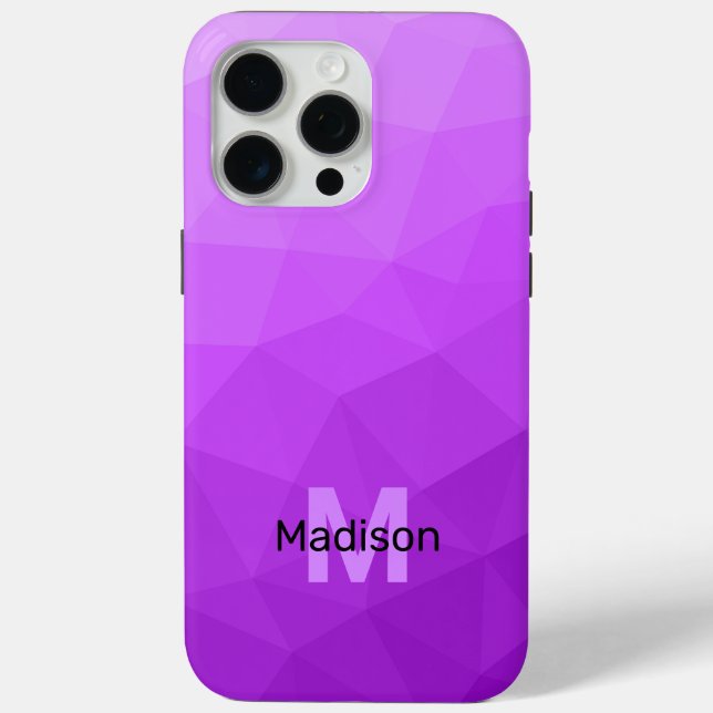 Coques Case-Mate iPhone Motif de maille géométrique gris clair (Verso)