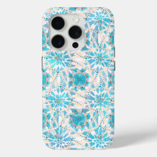 Coque Case-Mate iPhone Motif de mandala bleu Tan Winter