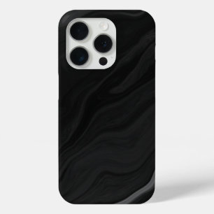 Coque Case-Mate iPhone Motif de marbre en pierre noire élégant