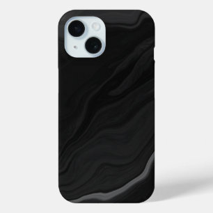 Coque Case-Mate iPhone Motif de marbre en pierre noire élégant