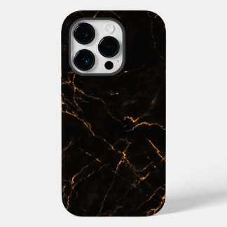 Coque Case-Mate iPhone Motif de marbre en pierre noire élégant