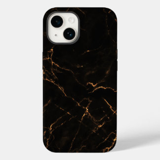 Coque Case-Mate iPhone Motif de marbre en pierre noire élégant