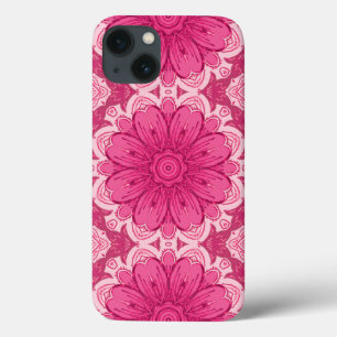 Case-Mate iPhone Case Motif de marguerite géométrique en corail et rose 