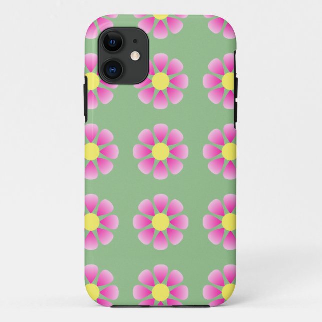 Coques Case-Mate iPhone Motif de marguerite rose (Dos)