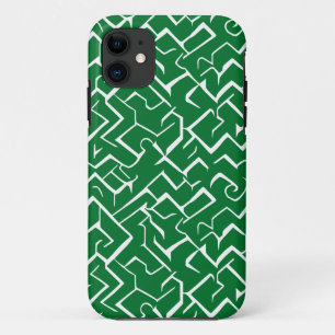 Case-Mate iPhone Case Motif de méandre vert et blanc Maze moderne