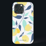 Case-Mate iPhone Case Motif de menthe et citron jaune<br><div class="desc">Amusant design personnalisé à la menthe et aux citrons jaunes motif.</div>
