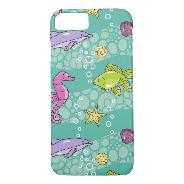 Coques Case-Mate iPhone Motif de mer d'été (Dos)