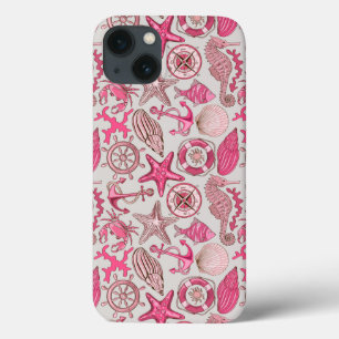 iPhone 13 Coque Motif de mer rose