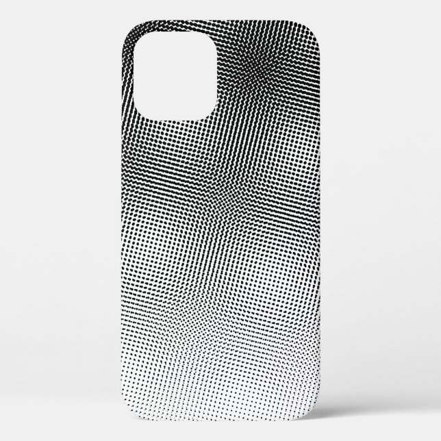 Coques Case-Mate iPhone Motif de moiré artistique noir et blanc (Verso)