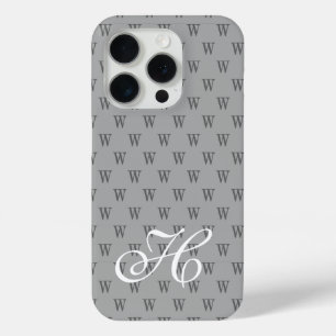 Coque Case-Mate iPhone Motif de monogramme noir et blanc élégant moderne