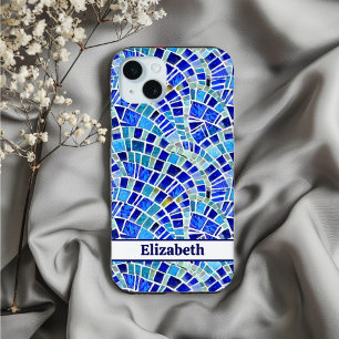Coque Case-Mate iPhone Motif de mosaïque de la vague bleue inspiré par Ga
