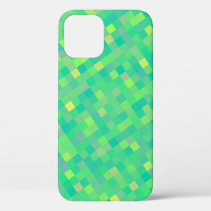 Coque Case-Mate iPhone Motif de mosaïque élégante et tendance verte/jaune
