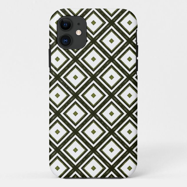 Coques Case-Mate iPhone Motif de mosaïque géométrique moderne rétro (Dos)