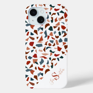 Coque Case-Mate iPhone Motif de mosaïque terrazzo moderne Monogram