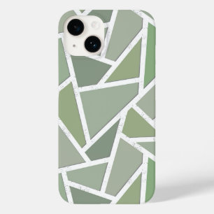 Coque Case-Mate iPhone Motif de mosaïque vert olive