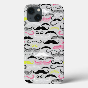 iPhone 13 Case Motif de moustache, rétro style