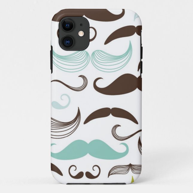 Coques Case-Mate iPhone Motif de moustache, rétro style 2 (Dos)