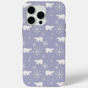 Coque Case-Mate iPhone Motif de Noël avec ours polaires et flocons de nei