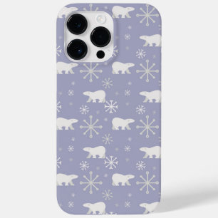 Coque Case-Mate iPhone Motif de Noël avec ours polaires et flocons de nei