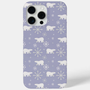 Coque Case-Mate iPhone Motif de Noël avec ours polaires et flocons de nei