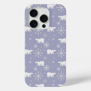 Coque Case-Mate iPhone Motif de Noël avec ours polaires et flocons de nei