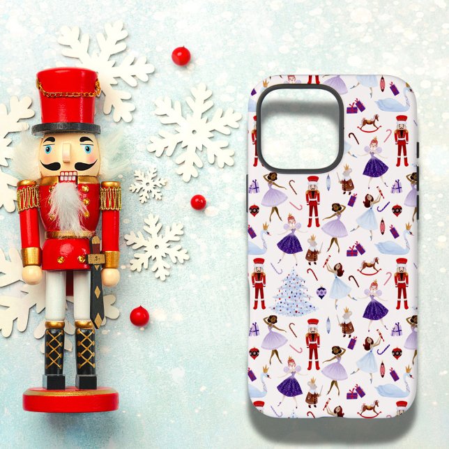 Coques Case-Mate iPhone Motif de Noël de Casse-noix blanc mou (Créateur téléchargé)