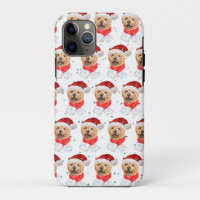 Motif de Noël de chien Chow Chow mignon