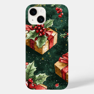Coque Case-Mate iPhone Motif de Noël floral de Poinsettia (11)