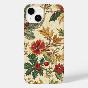 Coque Case-Mate iPhone Motif de Noël floral de Poinsettia (13)