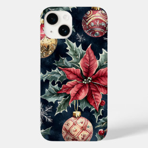 Coque Case-Mate iPhone Motif de Noël floral de Poinsettia (16)