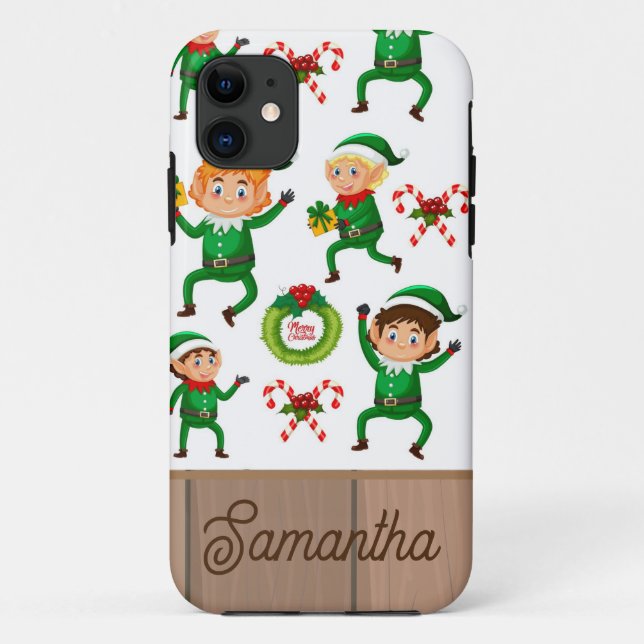 Coques Case-Mate iPhone Motif de Noël personnalisé (Dos)