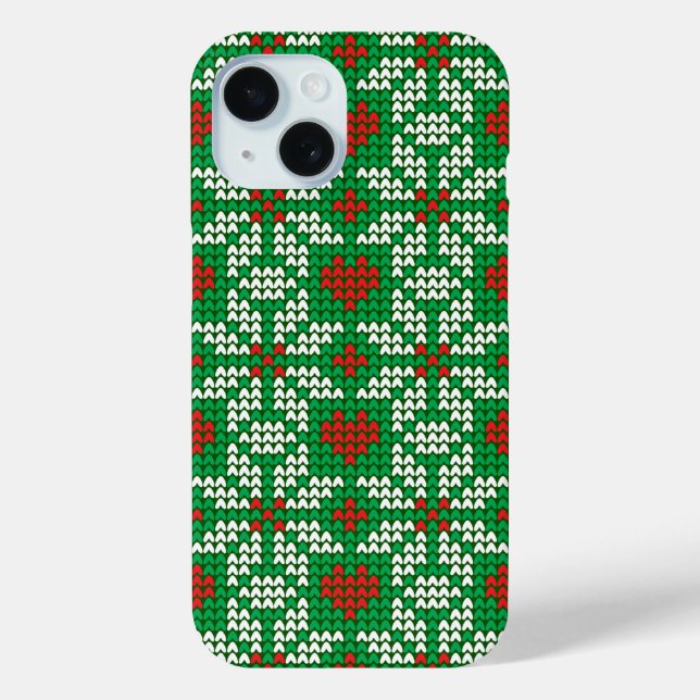 Coques Case-Mate iPhone Motif de Noël tricoté (Verso)