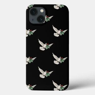 Coques Pour iPhone Motif de Noël vintage, Colombe blanche pour la pai