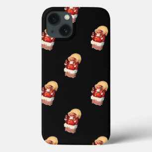Coques Pour iPhone Motif de Noël Vintage, Jolly Santa Claus