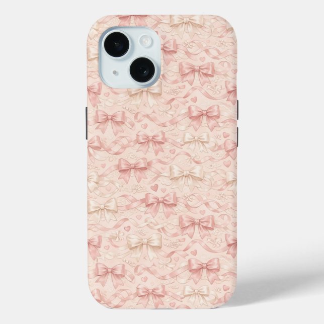 Coques Case-Mate iPhone Motif de nœud coquette (Verso)