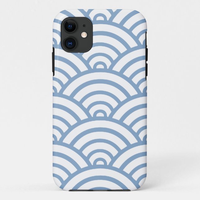 Coques Case-Mate iPhone Motif de paille bleue (Dos)
